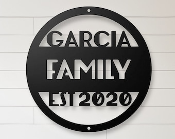 Custom Family Name Sign - Modern Home Decor - Metal Wall Art - Personalized Gifts - Wall Art - Modern Home Decor - Home Gifts