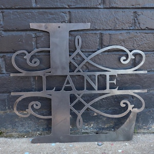Metall Familienname Zeichen - Benutzerdefinierte Nachname Zeichen - Metall Wandkunst - Personalisiertes Hochzeitsgeschenk - Monogramm Wanddekor - Benutzerdefinierte Metall Kunst