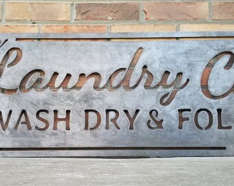Metal laundry sign  Etsy