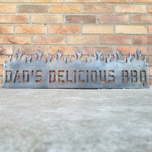Personalized Metal Dad BBQ Sign - Barbeque - Barbecue - Smoker Decor  - Personalized Gifts - Wall Art - Wall Decor - Father&#39;s Day Gift