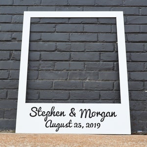 Rustic Wedding Photo Booth Frame - Personalized Metal Picture Prop - Established Date Photo Booth - Personalized Gifts - Custom Photo Booth