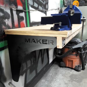 Work Bench Brackets - Maker Table, Table Base, Table Kit, DIY Table, Metal Table Legs, Metal Bracket
