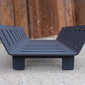 Steel Fire Pit Grate Wood Burning Elevated Fire Grate Modern Outdoor Firepit Handmade in The USA 24 x 12 Free Shipping image 3