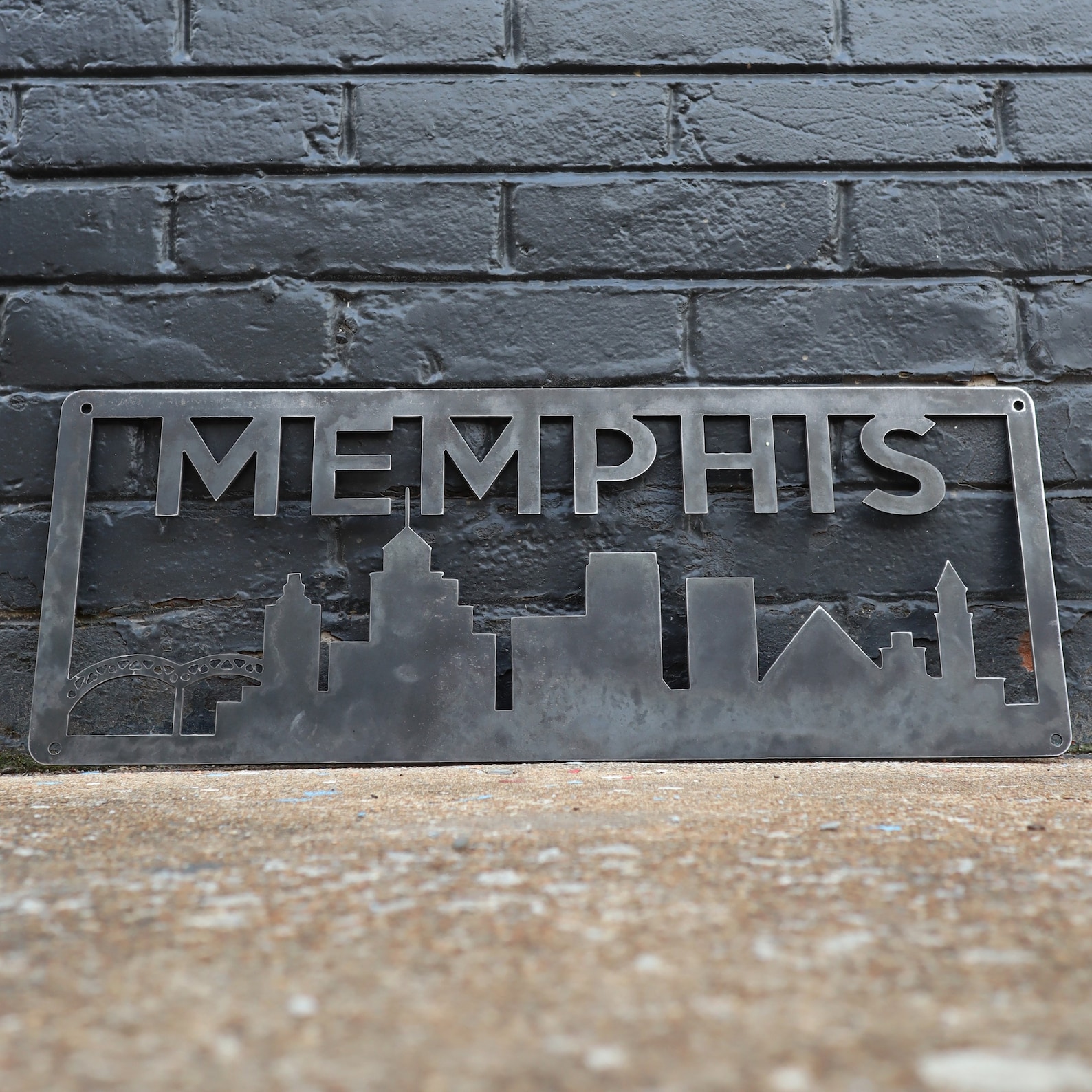 Personalized Metal Memphis Skyline Sign Memphis Tennessee Etsy