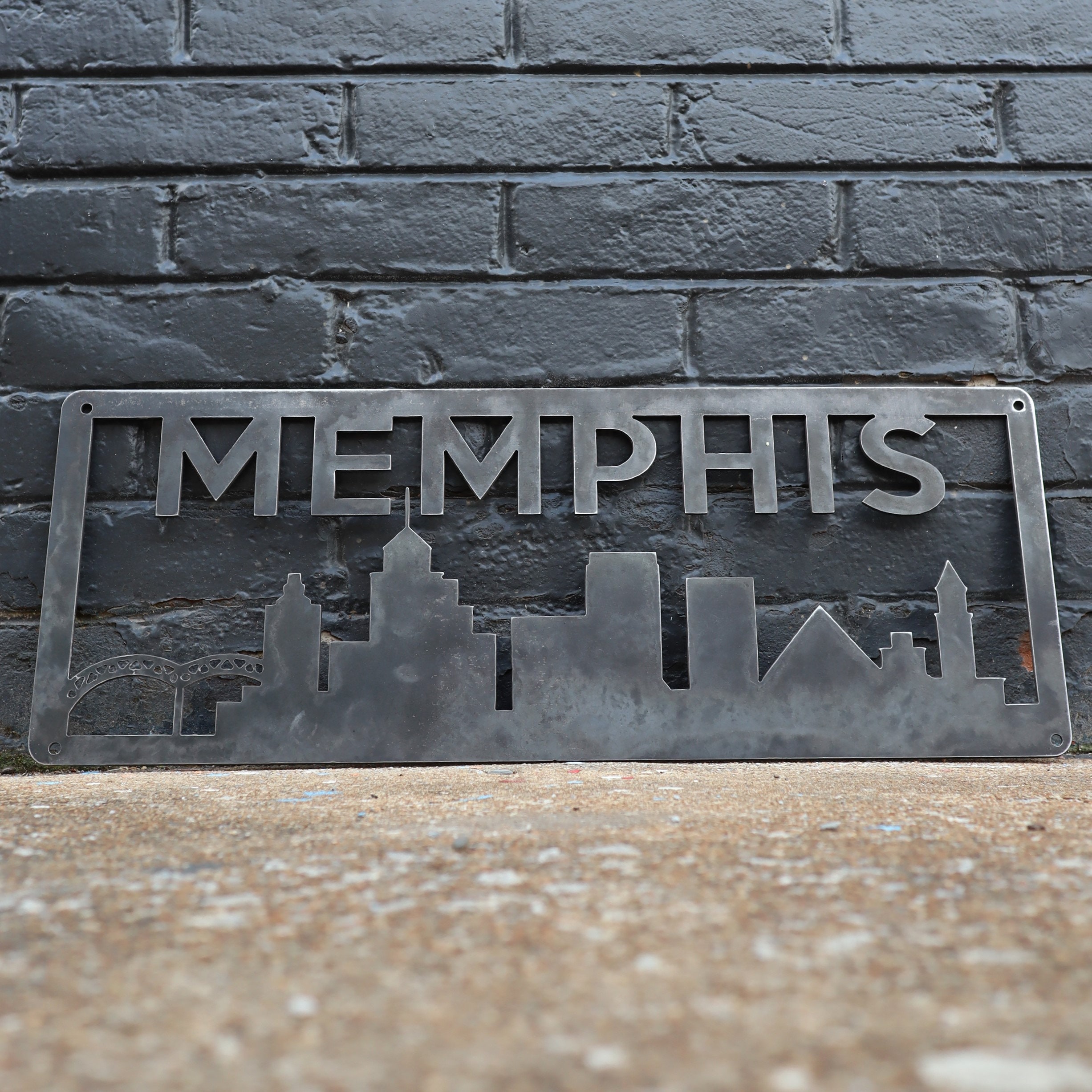 Personalized Metal Memphis Skyline Sign Memphis Tennessee Etsy