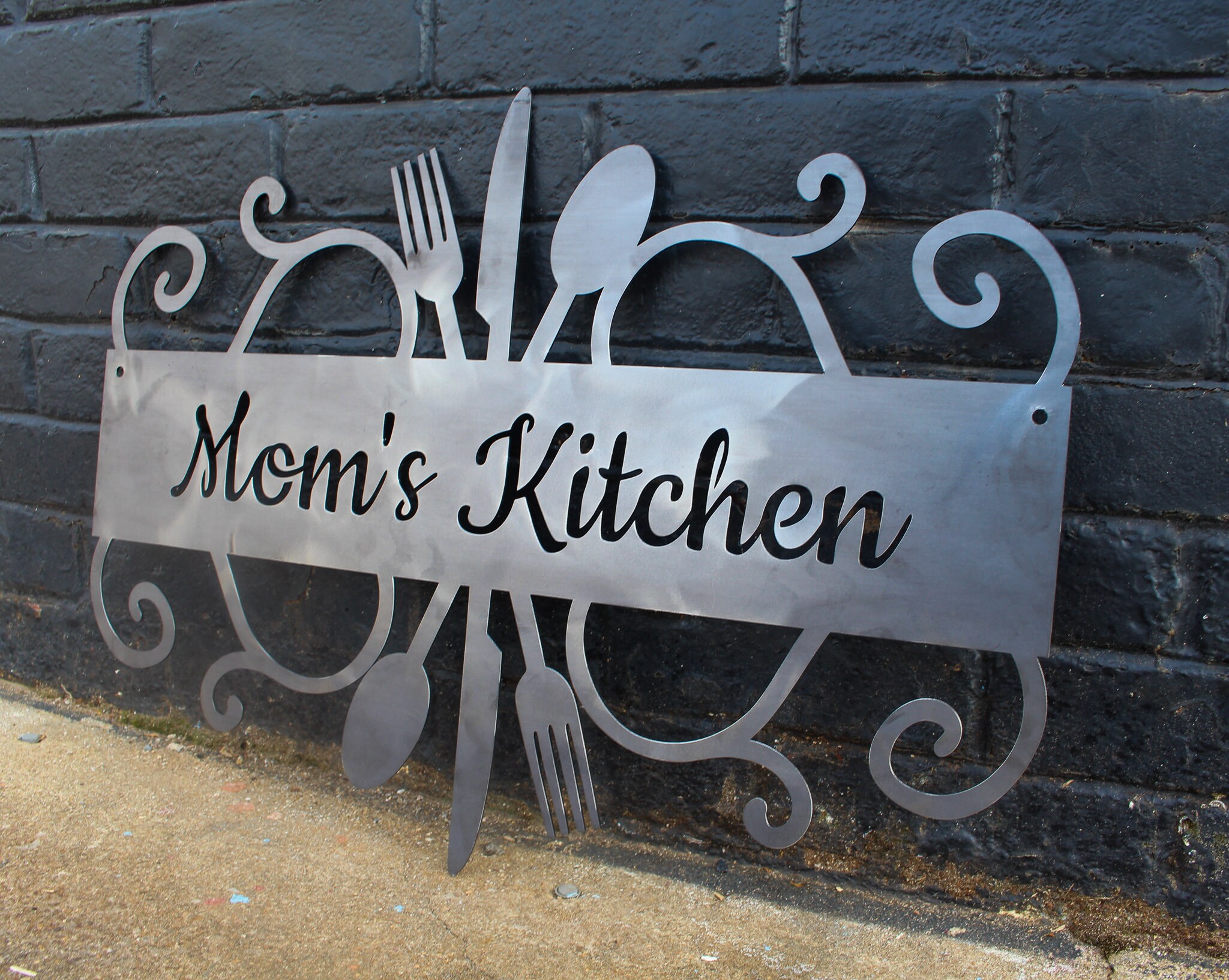 Custom Kitchen Sign Custom Metal Kitchen Wall Art Modern Etsy