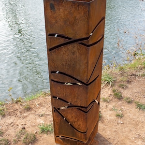 Windy Garden Columns - Modern Garden - Garden Decor - Garden Art - Well Cover - Garden Sculpture - Outdoor Decor
