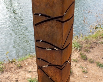 Windy Garden Columns - Modern Garden - Garden Decor - Garden Art - Well Cover - Garden Sculpture - Outdoor Decor