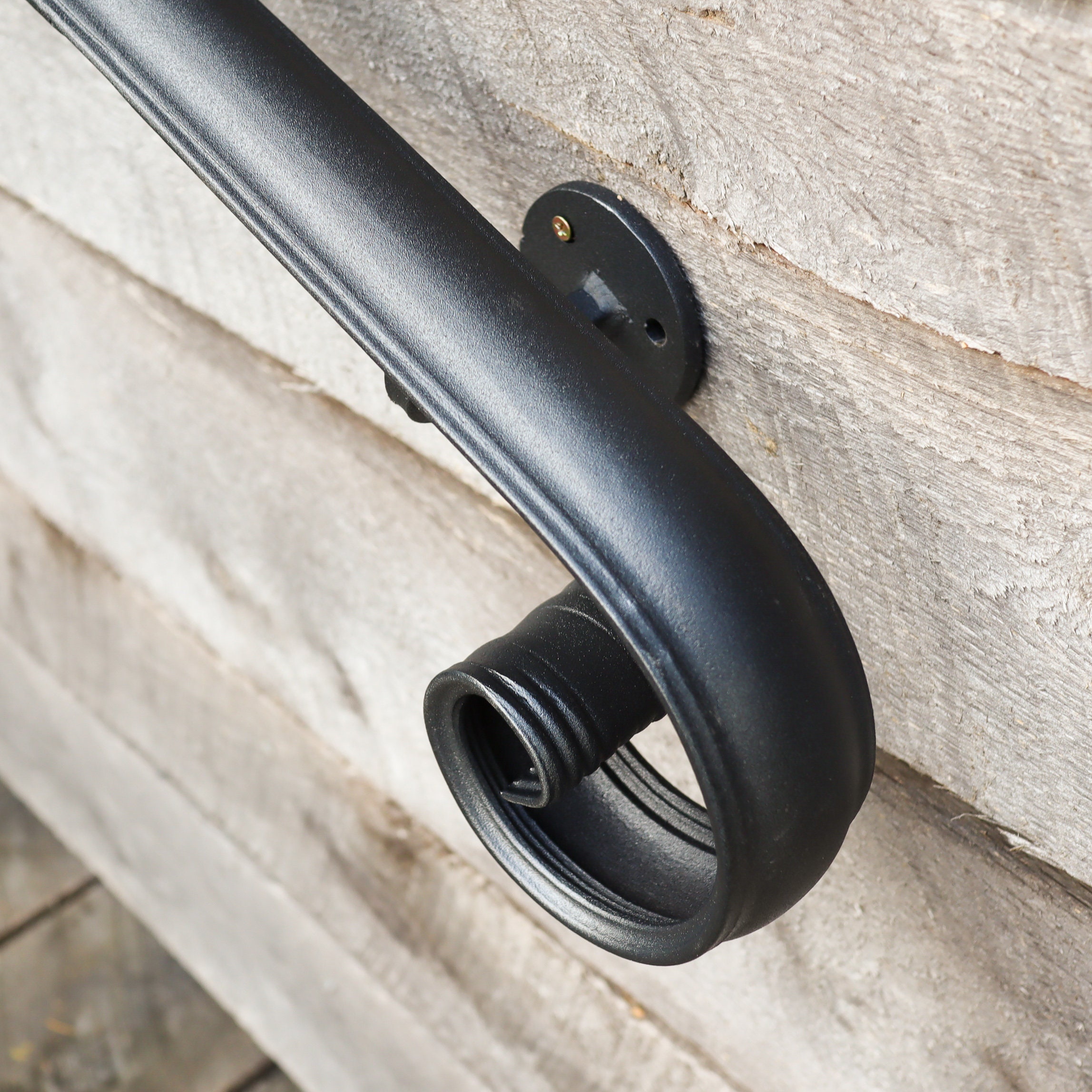 Scroll Hand Railing Metal Handrail With Scroll End - Wall Mount Grab Rail - Victorian Stair ...
