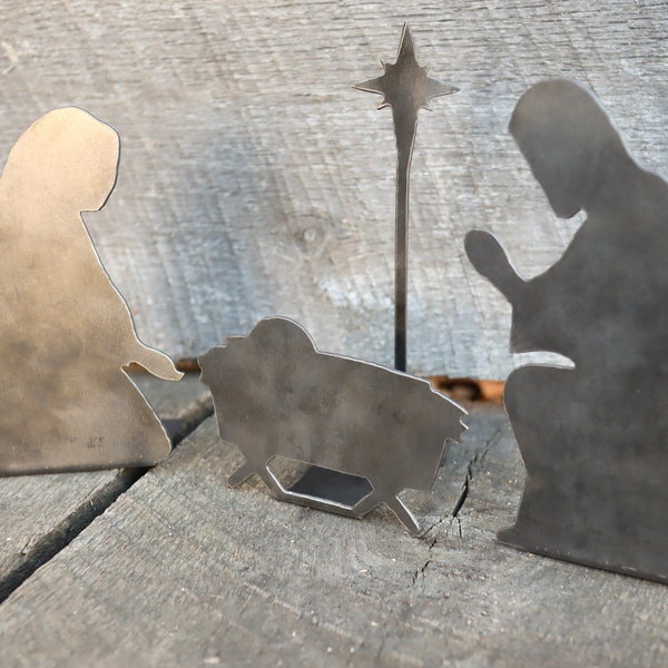 Metal Nativity Etsy