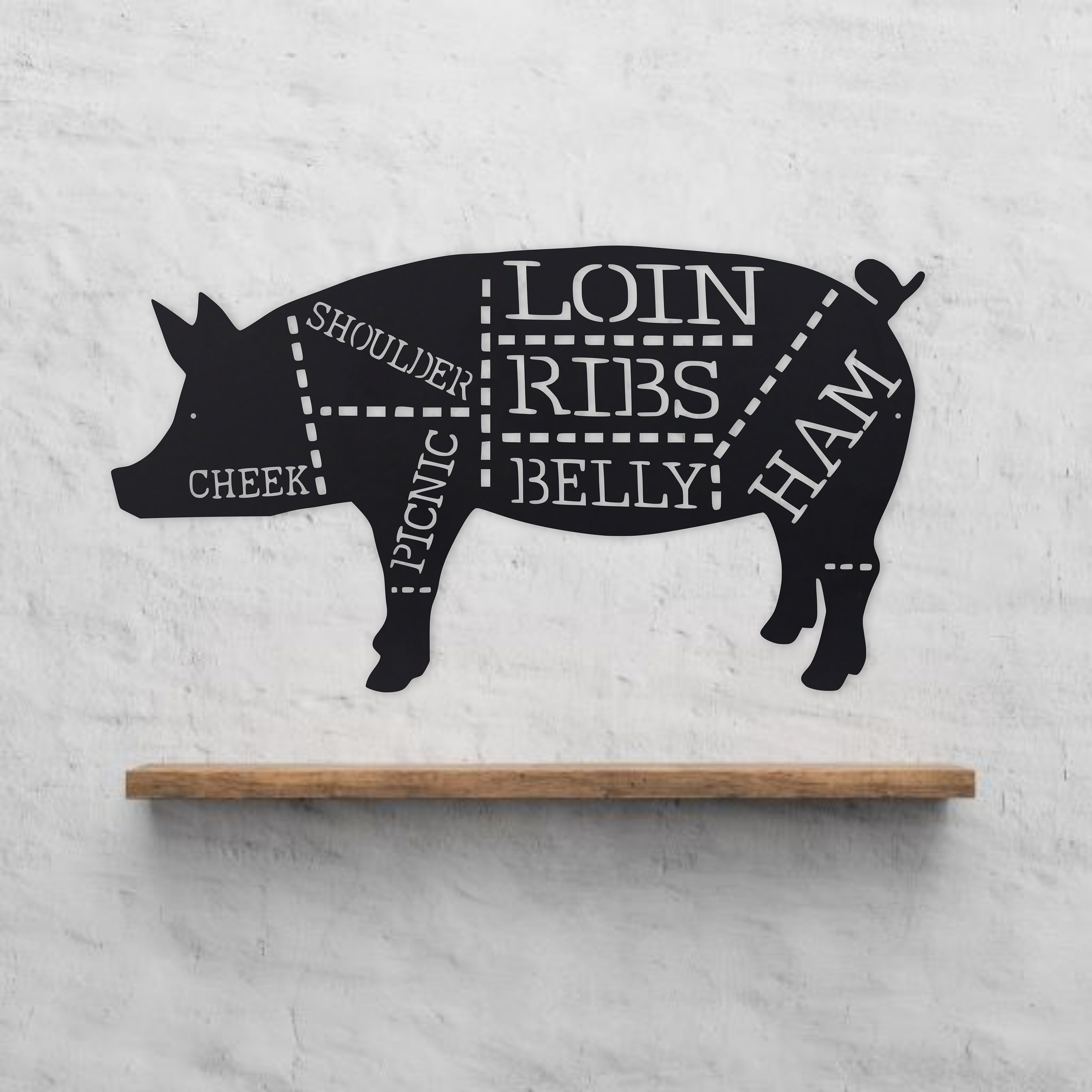 BBQ TIME TO PIG OUT Wall Clock restaurant pork ribs barbecue business gift BBQ TIME TO PIG OUT Wall Clock restaurant pork ribs barbecue business gift