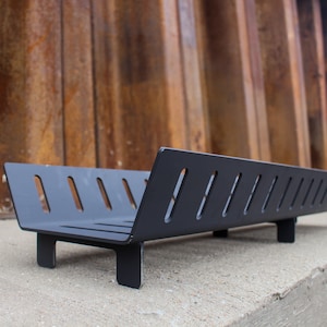 Rejilla para fogata de acero - Para leña - Rejilla elevada para fogata - Fogón moderno para exteriores - Hecho a mano en EE. UU. - 39" x 12" - Envío gratuito