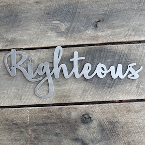 Custom Metal Cursive Word - Your Custom Text - Personalized Last Name Wall Sign - Family Home Decor - Business Decor - Free Shipping