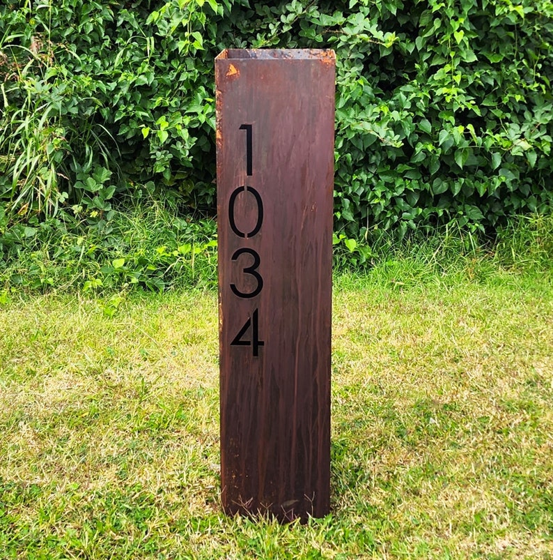 Personalized Address Garden Column Outdoor Garden Decor Garden Sculpture Garden Statue Garden Art House Numbers Well Cover 画像 5