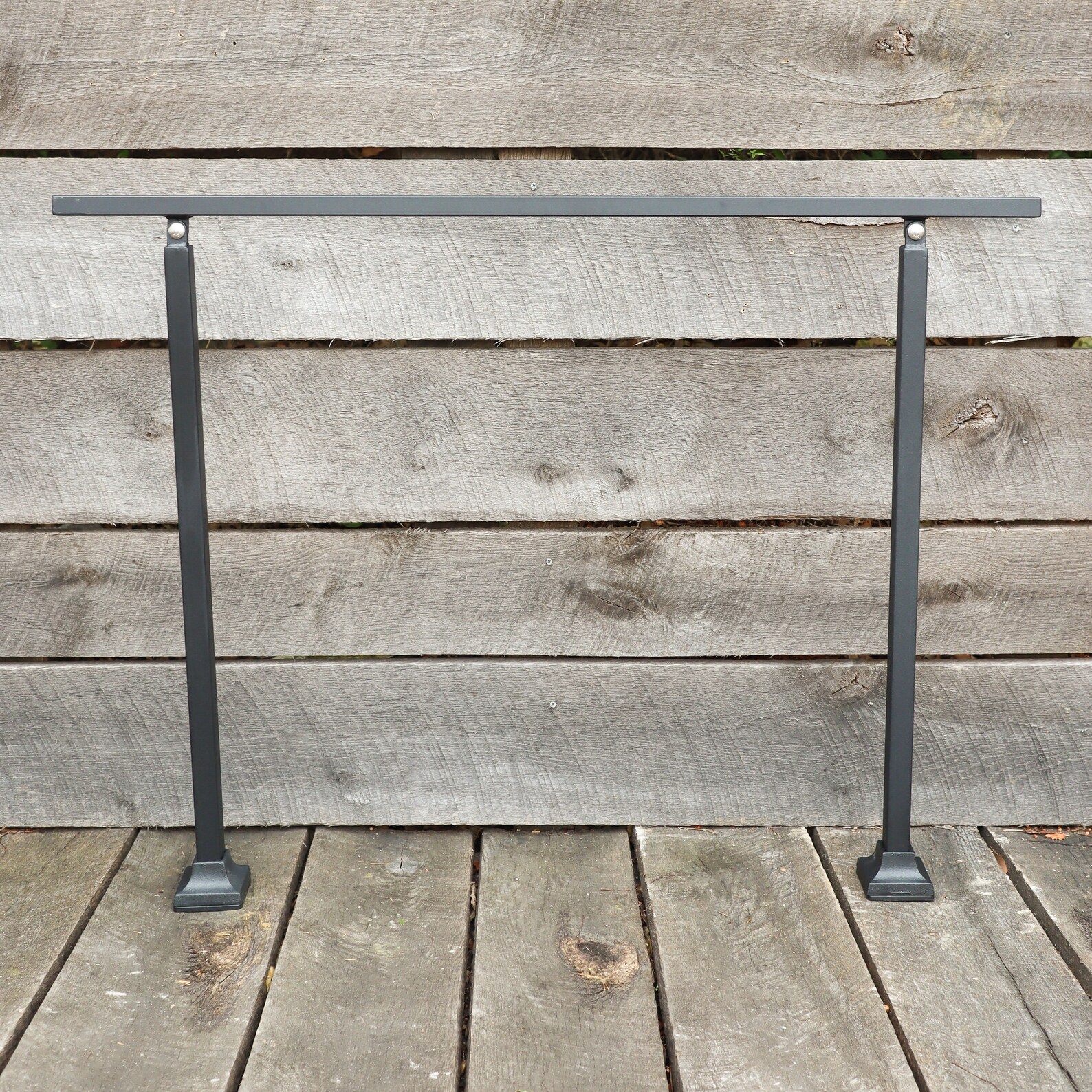Custom Length Adjustable Metal Handrail With Rustic Design Etsy