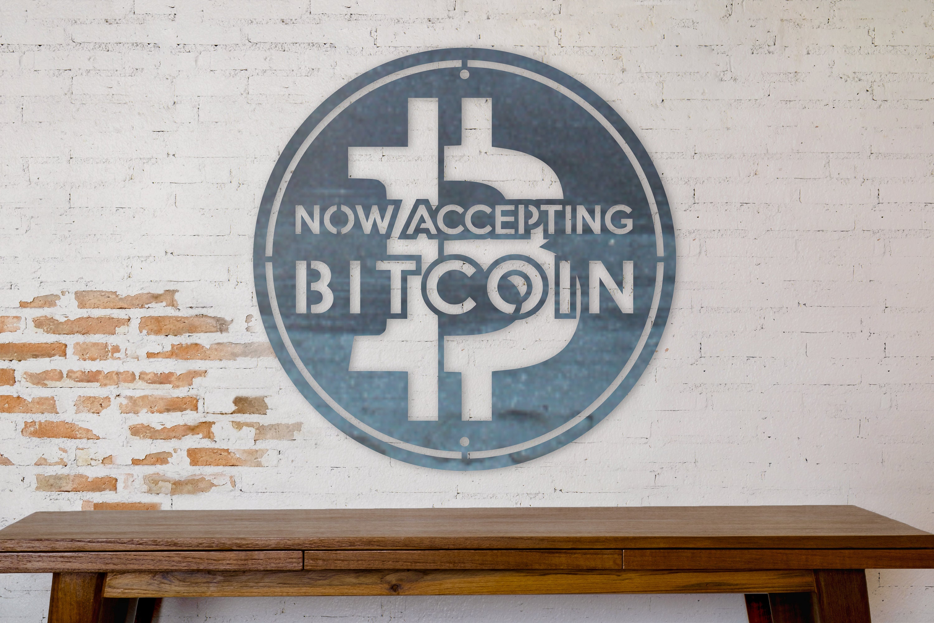 Now Accepting Bitcoin Sign - Merchant Metal Wall Decor - BTC - Bitcoin -  Crypto Currency - Bitcoin Business Metal Sign - Wall Decor - Gifts - Etsy  Canada