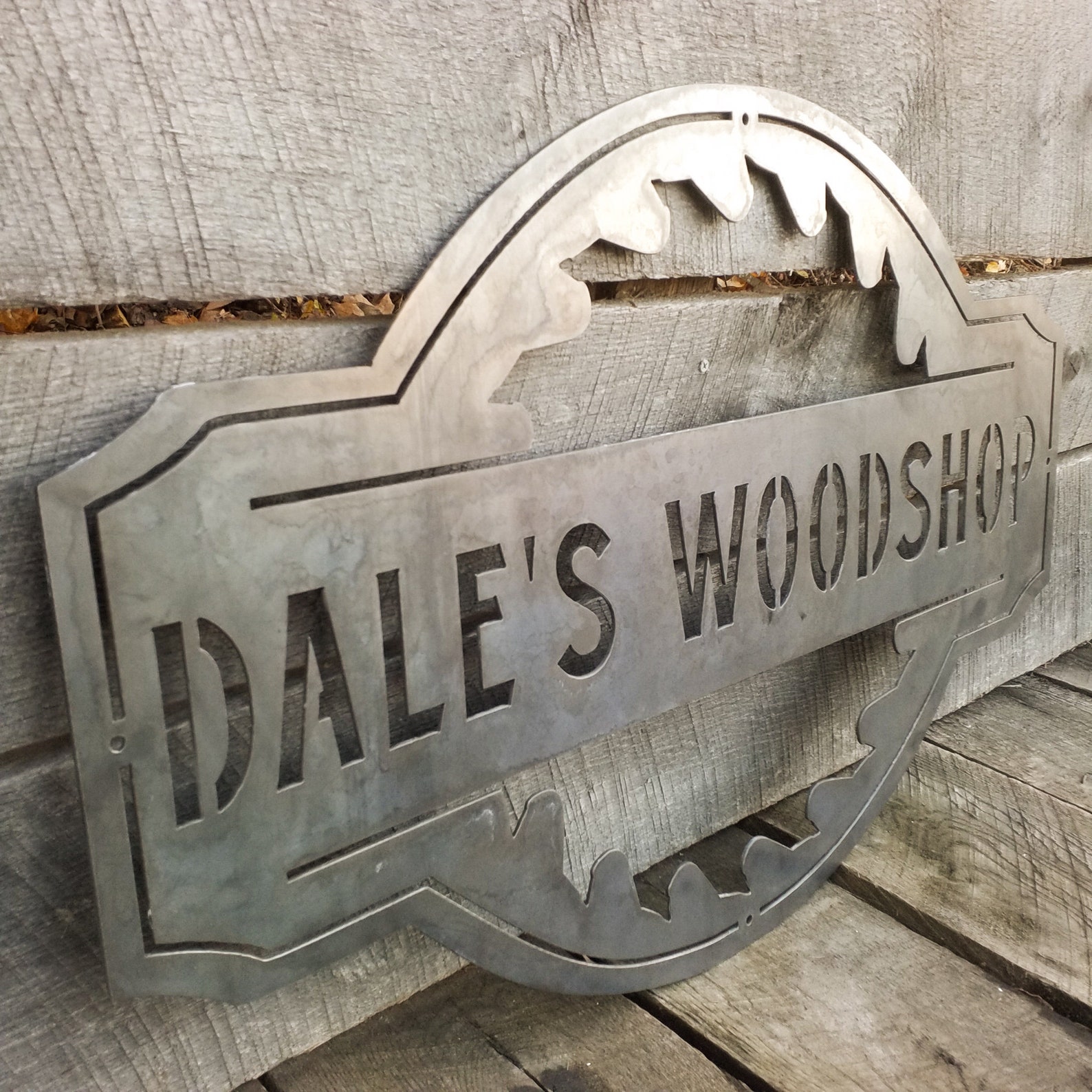 Personalized Name Sign Custom Saw Blade Metal Sign Etsy