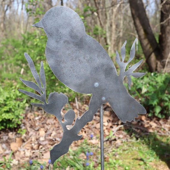Metal Bird Garden Stake Steel Gardening Decor Yard Art Metal Bird Garden Stake Steel Gardening, Metal Bird Garden Stakes