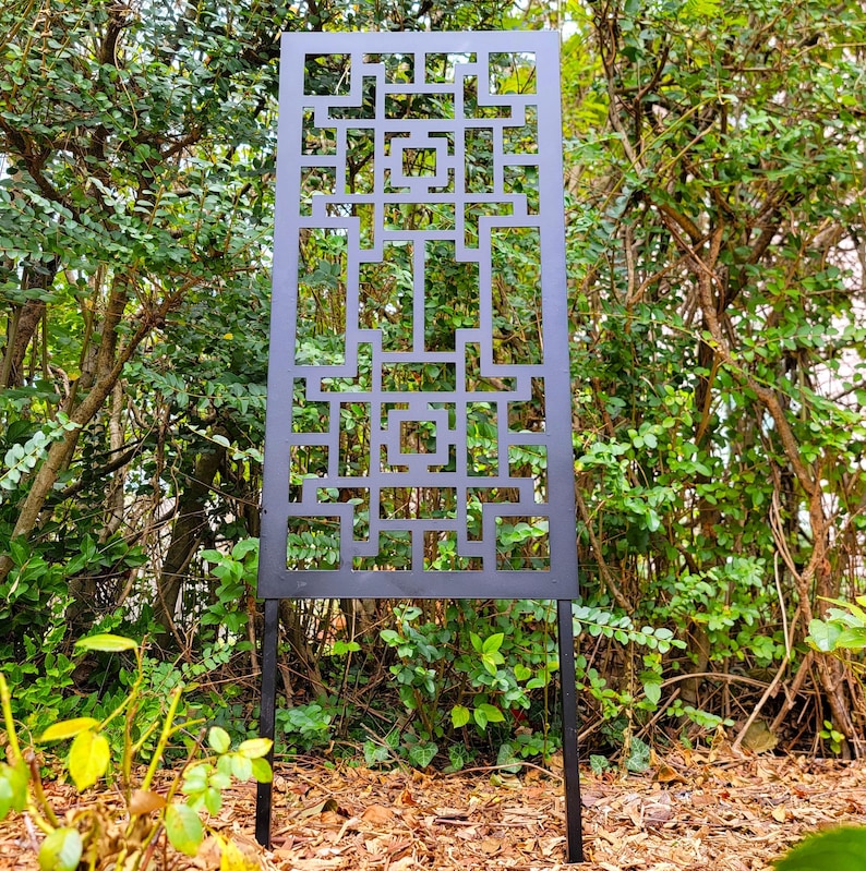 Outdoor or Indoor Standing Trellis - Garden Decor - Climbing Vine - Privacy Panel - Outdoor Furniture and Decor - Modern Privacy Screen
