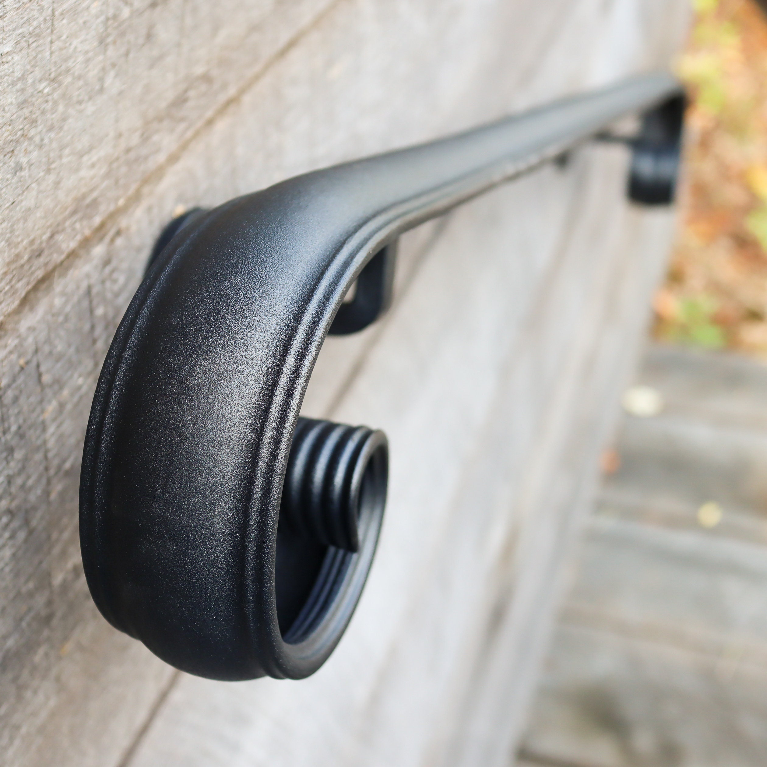 Scroll Hand Railing Metal Handrail With Scroll End - Wall Mount Grab Rail - Victorian Stair ...