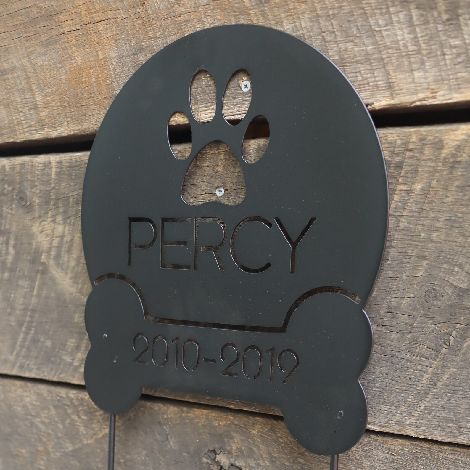 Personalized Dog Memorial Garden Stake Metal Gardening Decor Etsy