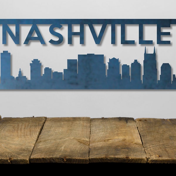 Personalized Metal Nashville Skyline Sign - Nashville Wall Art - Personalized Gifts - Nashville Bachelorette - Tennessee Wall Art  - Gifts