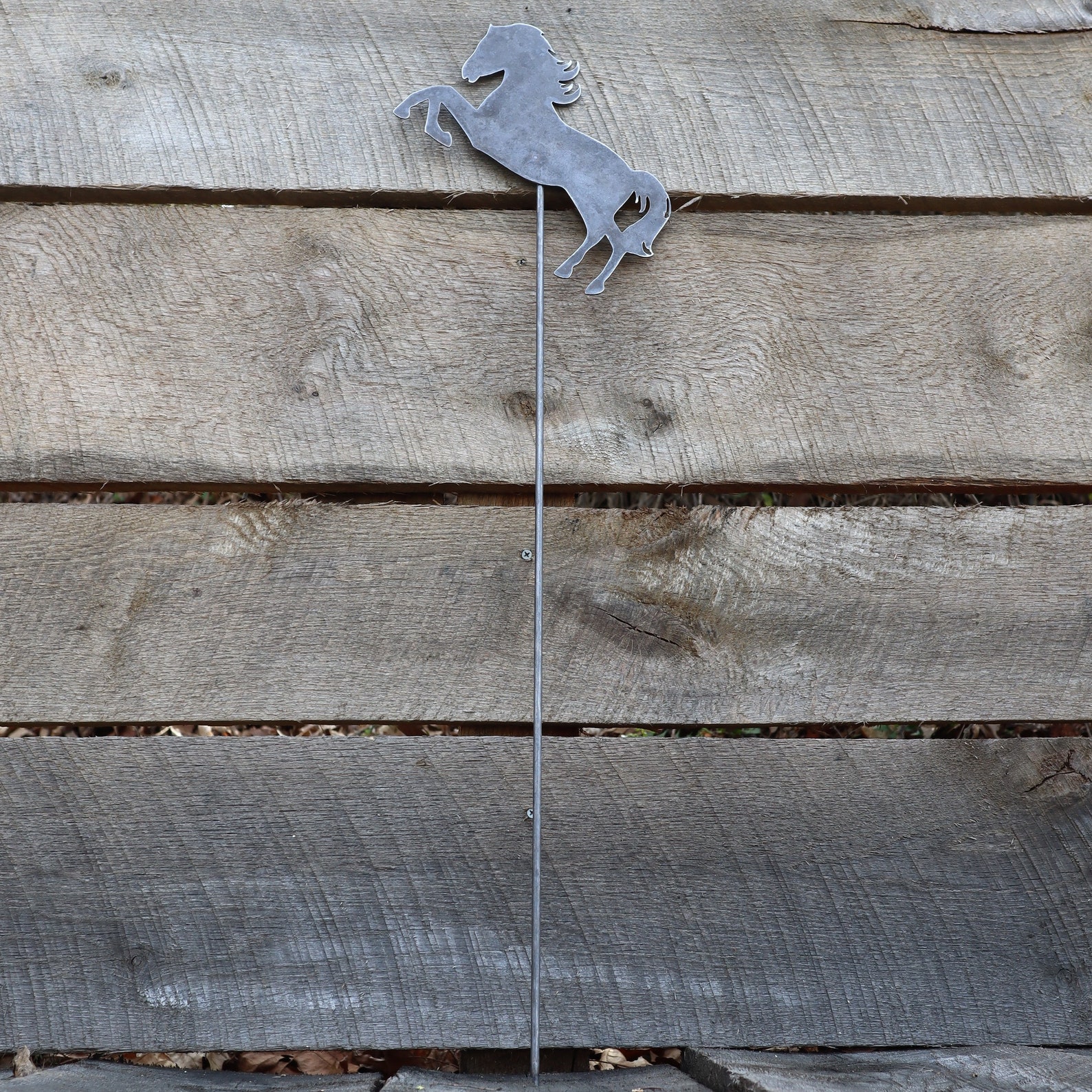 Metal Horse Garden Stake Steel Gardening Decor Animal Yard Etsy