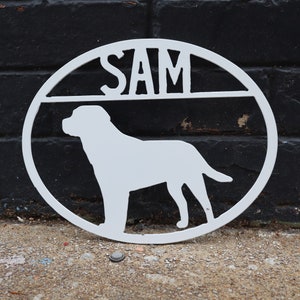Labrador Personalized Metal Dog Sign - Metal Dog Sign - Custom Pet Name Sign - Dog Lovers Gift - Personalized Gifts - Wall Art - Wall Decor