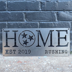 Personalized Metal Home Sign Made in Tennessee - Tristar - Family Name Sign - Closing - Housewarming Gift - Personalized Gifts