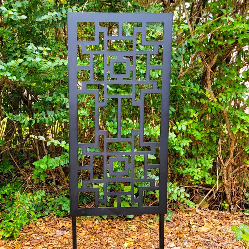 Outdoor or Indoor Standing Trellis - Garden Decor - Climbing Vine - Privacy Panel - Outdoor Furniture and Decor - Modern Privacy Screen