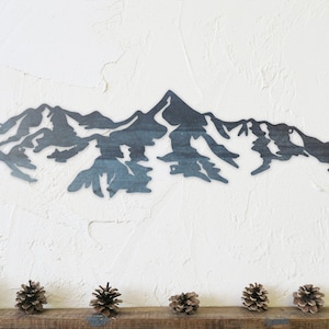 Rocky Mountain Wall Art - Metal Mountain Sign - Rocky Mountains Wall Art - Mountain Art - Housewarming - Mountain Decal - Mountain Decor