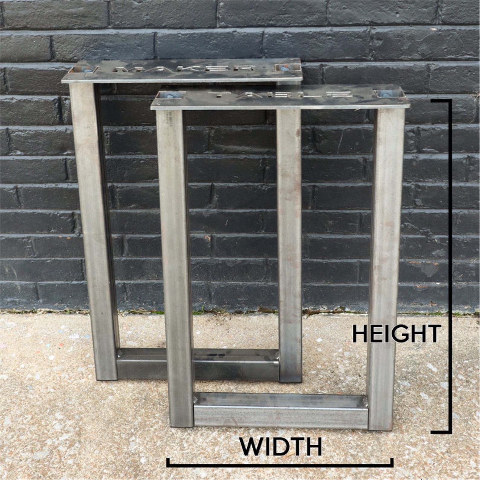 Metal Table Legs 2 PC Set 2 INCH Steel Table Base DIY Etsy