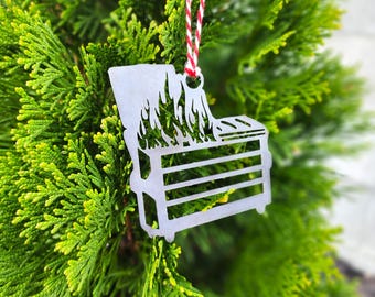 Dumpster Fire Christmas Ornament - Funny Sarcastic Metal Tree Decor - Year End Chaos Gag Gift - Office Exchange Gift
