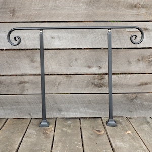 Adjustable Metal Handrail with Scroll End Make A Rail Grab Rail Victorian Stair Decor image 3