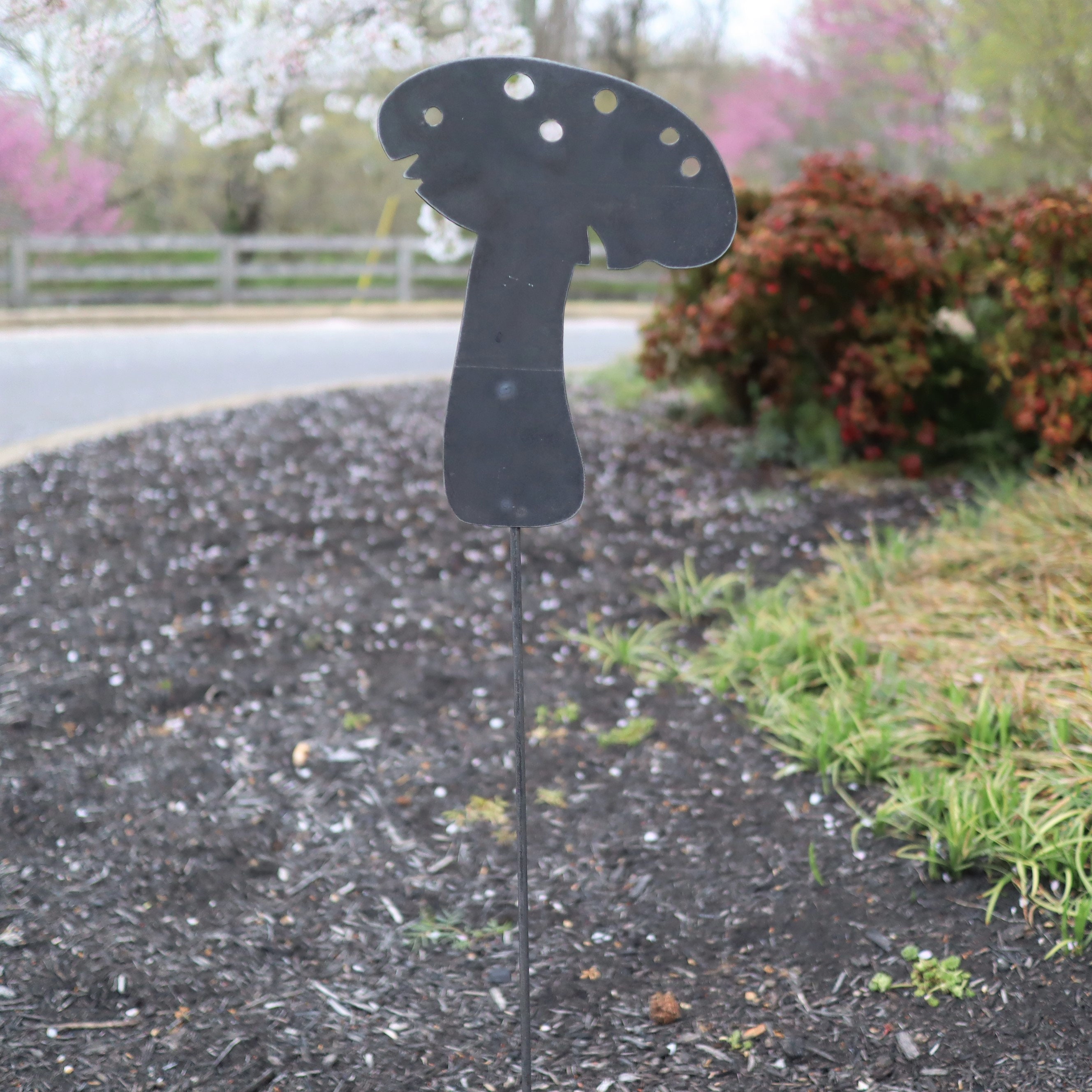 Ships in 2 Days Metal Mushroom Garden Stake Steel Etsy