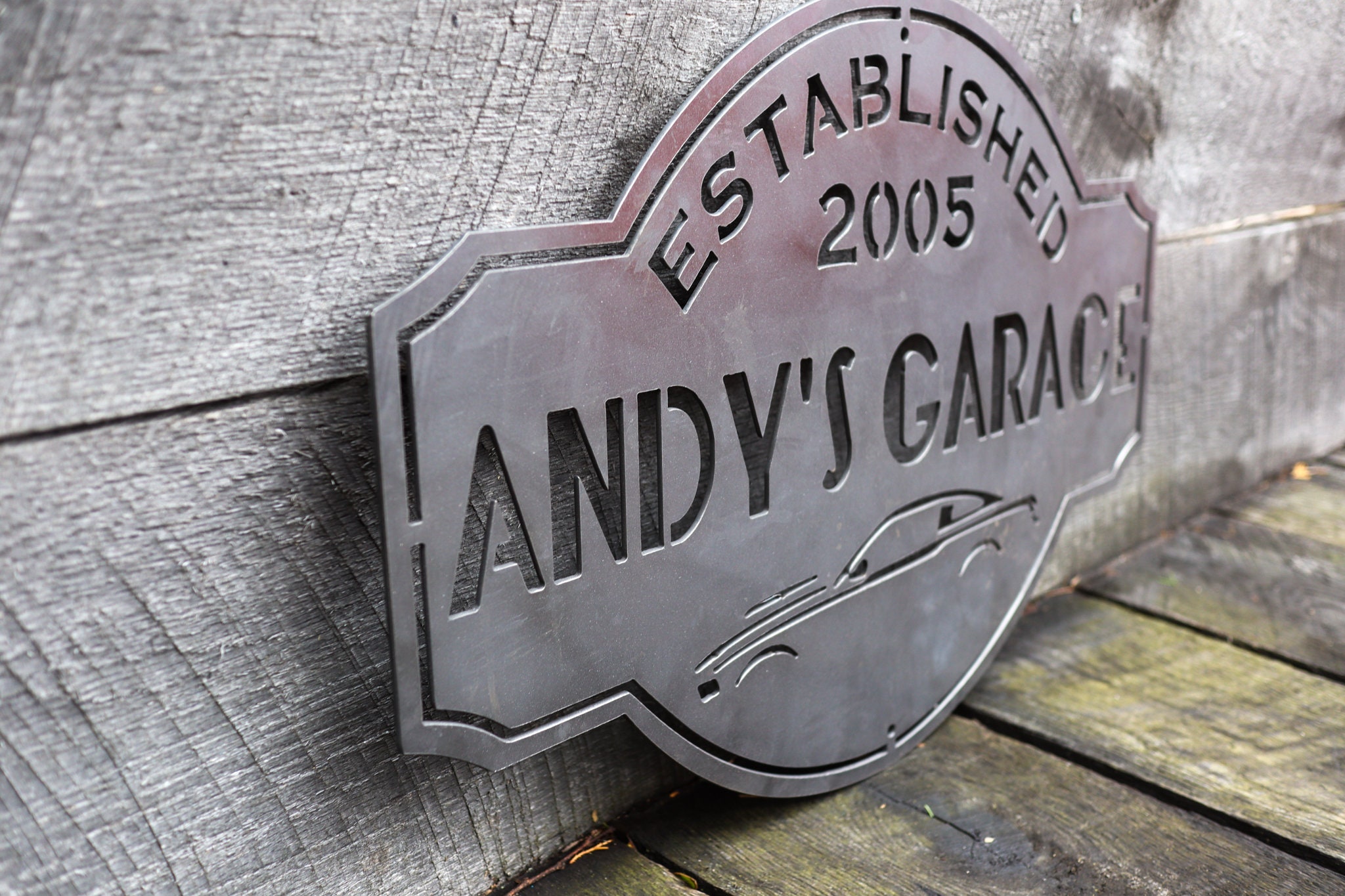 Custom Metal Garage Sign Personalized Man Cave Decor Etsy