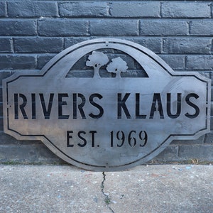 Personalized Vintage Metal Outdoor Sign - Custom Established Sign - Custom Metal Sign Outdoor - Personalized Gifts - Custom Family Name Sign