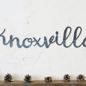 Metall Knoxville Schild - Schreibschrift Wanddekor - Tennessee Art - Knoxville - Knoxville Geschenk - Universität von Tennessee
