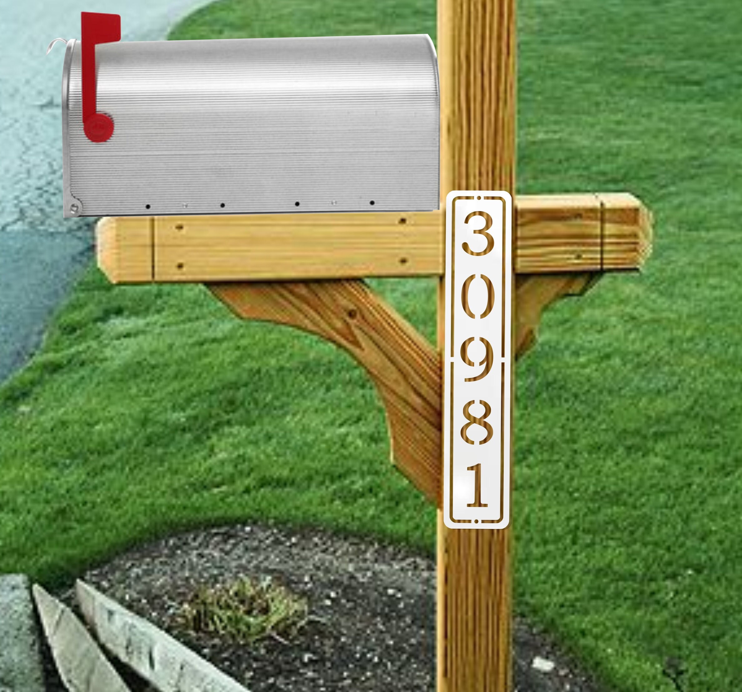 2 Pack Mailbox House Numbers Personalized House Number Etsy