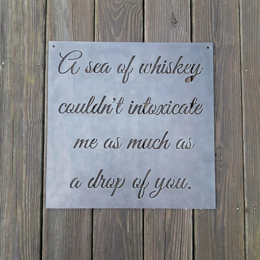 Personal Quote Sign Custom Metal Quote Sign Wall Decor Cursive Words