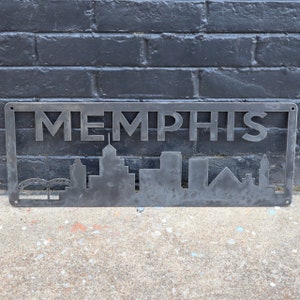 Personalized Metal Memphis Skyline Sign - Memphis - Tennessee Wall Art - Tennessee Home Decor - Personalized Gifts - Wall Art - Wall Decor