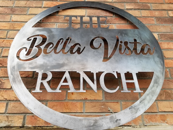 Hanging Ranch Sign Farm Personalized Family Name Sign Custom Metal Sign
