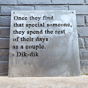 Personal Quote - Dedication, Memorial, Directions, Poem  - Personalized Metal Wall Art - Custom Metal Sign - Custom Signs for Home