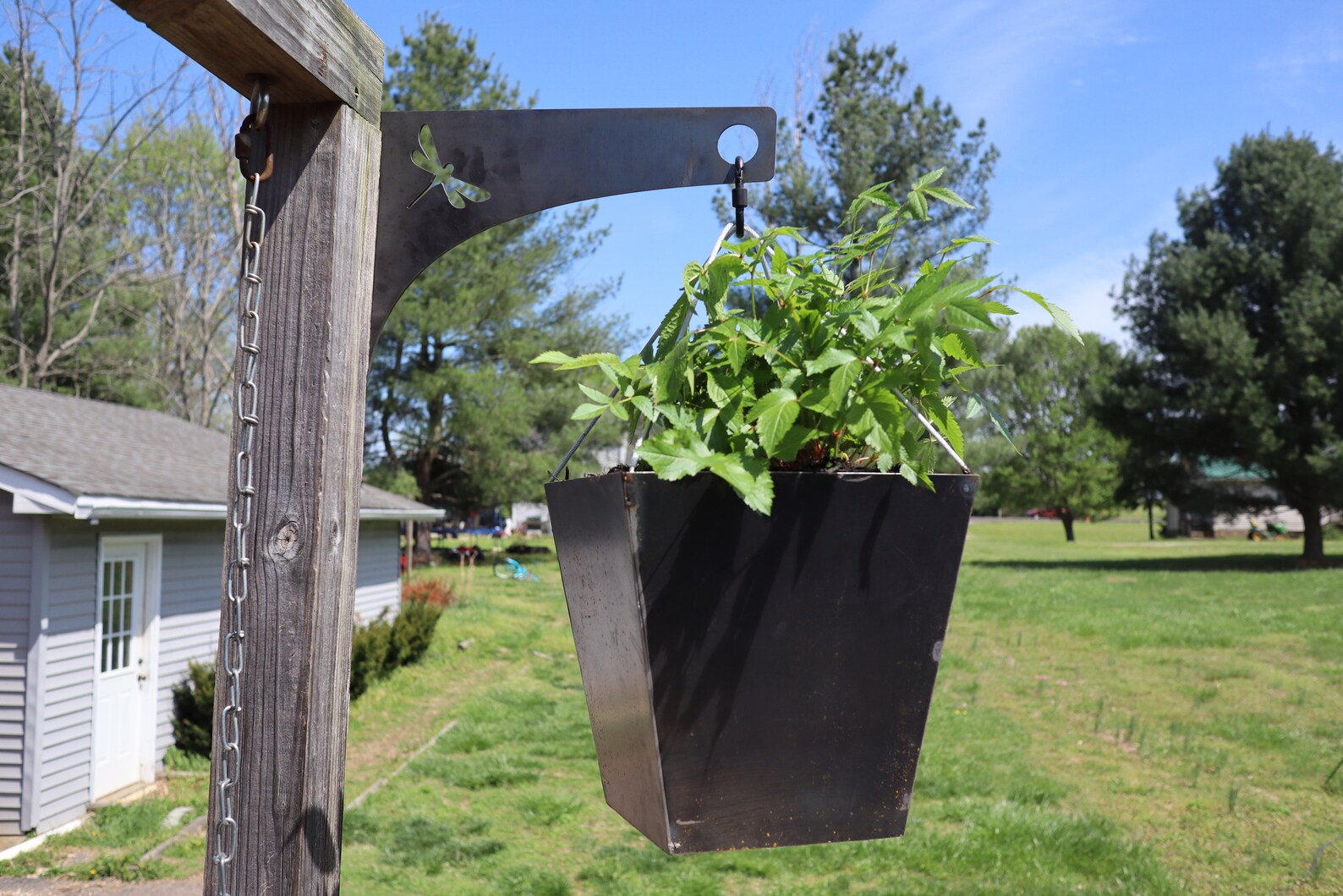 Metal Hanging Planter Bracket Dragonfly Design for Hanging Etsy