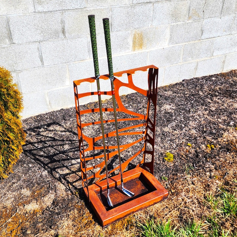 Custom Metal Golf Club Stand & Display | Heavy-Duty 16-Gauge Steel Organizer