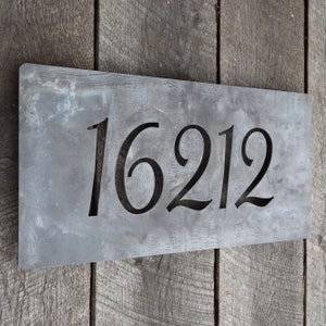 Floating Metal House Number Address Plaque - Custom Rustic Home Address Sign - Metal Business Address Sign - Number Plaque - Home Address