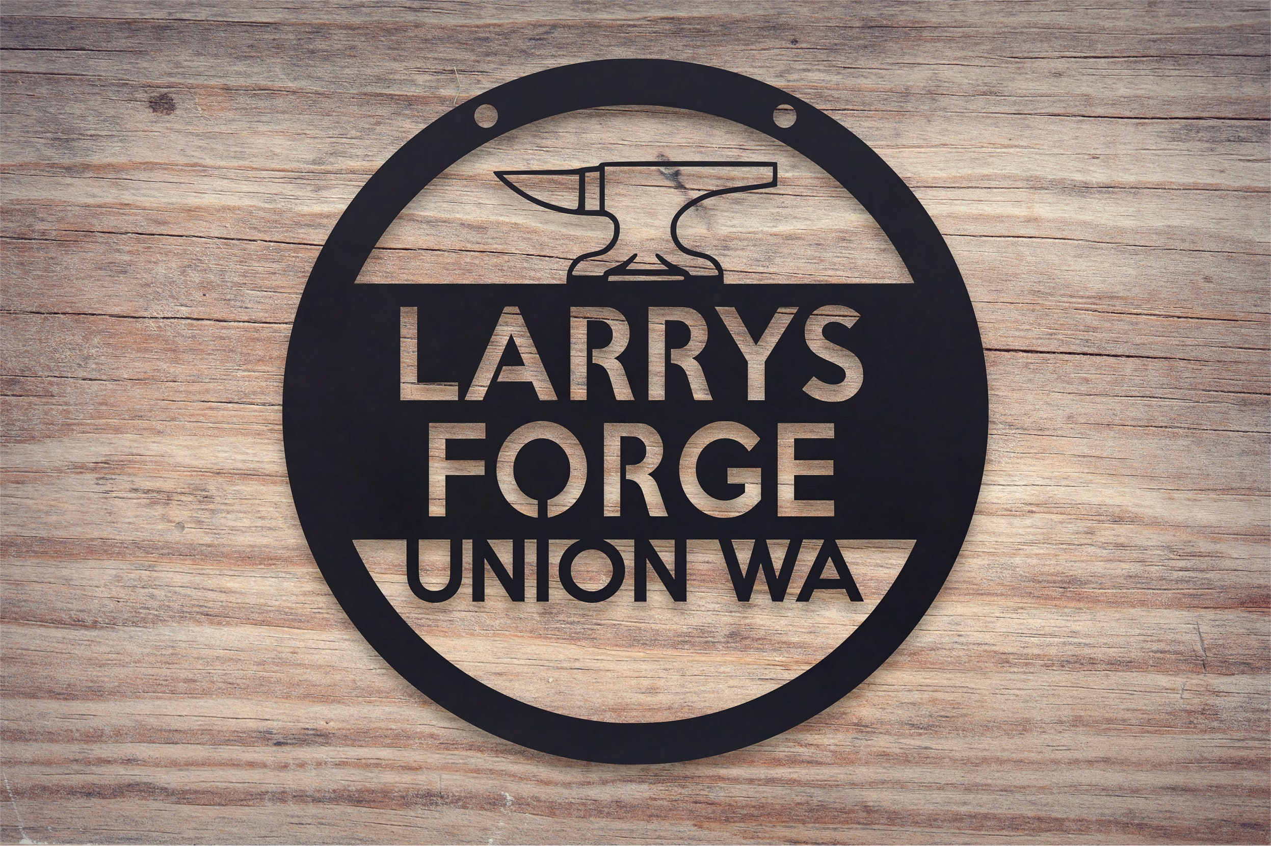 Personalized Hanging Metal Anvil Sign - Blacksmith Forge Wall Art - Man ...