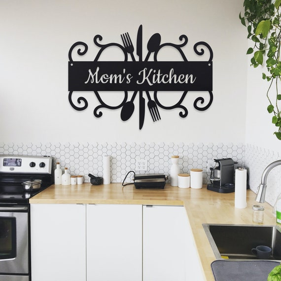 Custom Kitchen Sign Custom Metal Kitchen Wall Art Modern Farmhouse Decor  Personalized Gifts for Mom Gifts for Her Home Gifts 