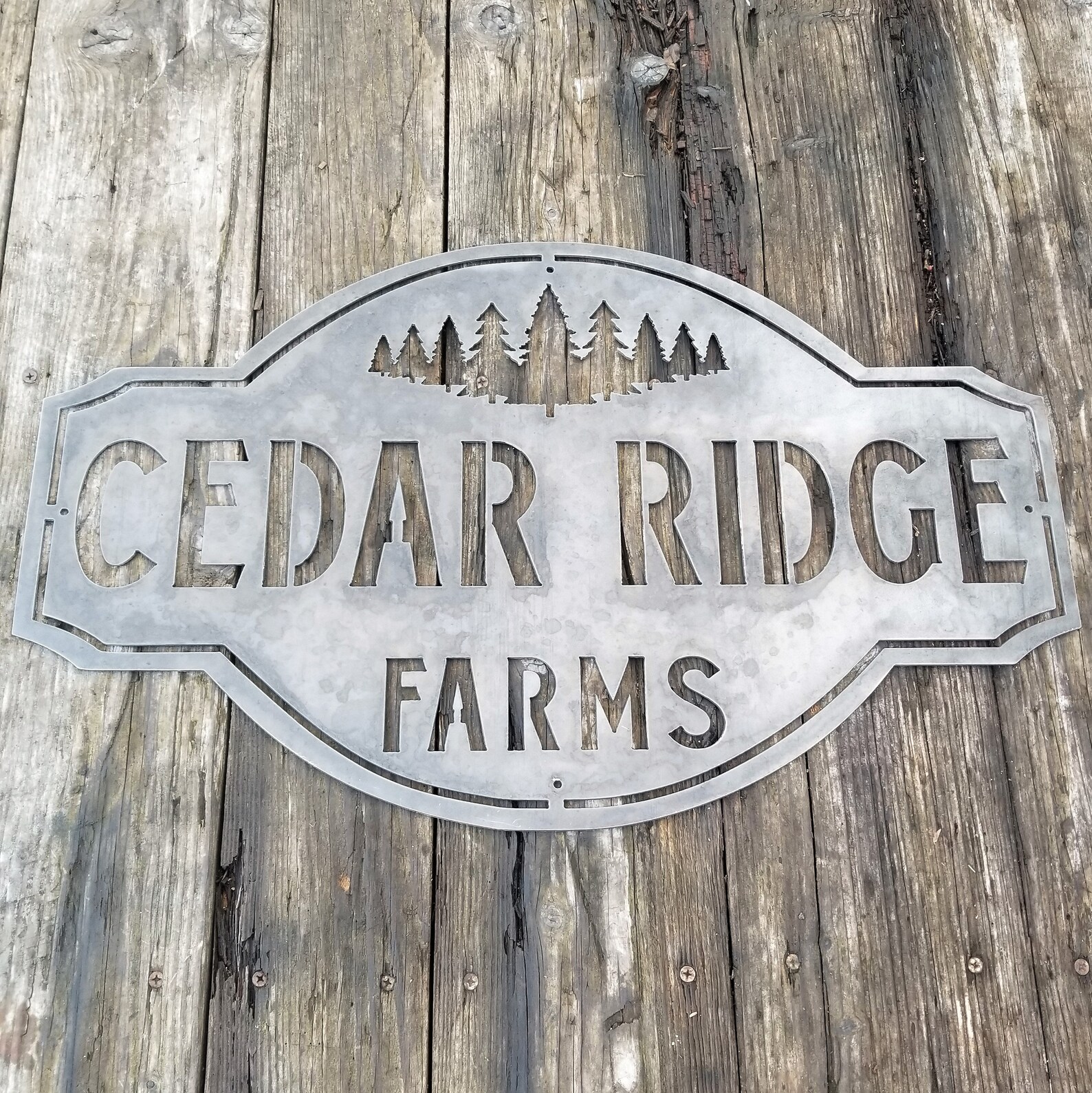 vintage metal sign for cabin home