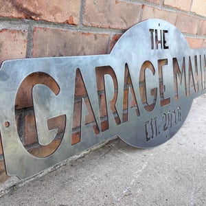 Custom Metal Sign Personalized Gifts Wall Art Wall Decor Personalized Garage Wall Art Man Cave Decor Garage Mahal Best Gifts image 2